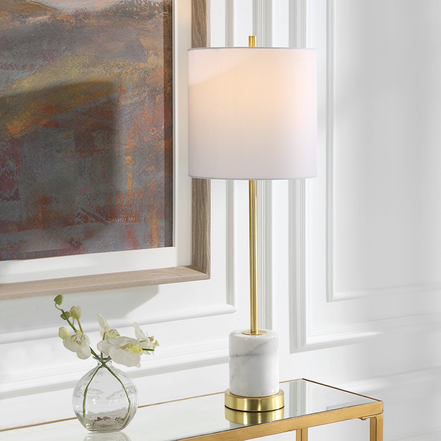 Uttermost 30166-1 Turret Gold Buffet Lamp