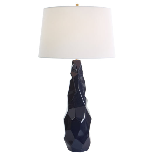 Uttermost 30173 Kavos Geometric Blue Table Lamp