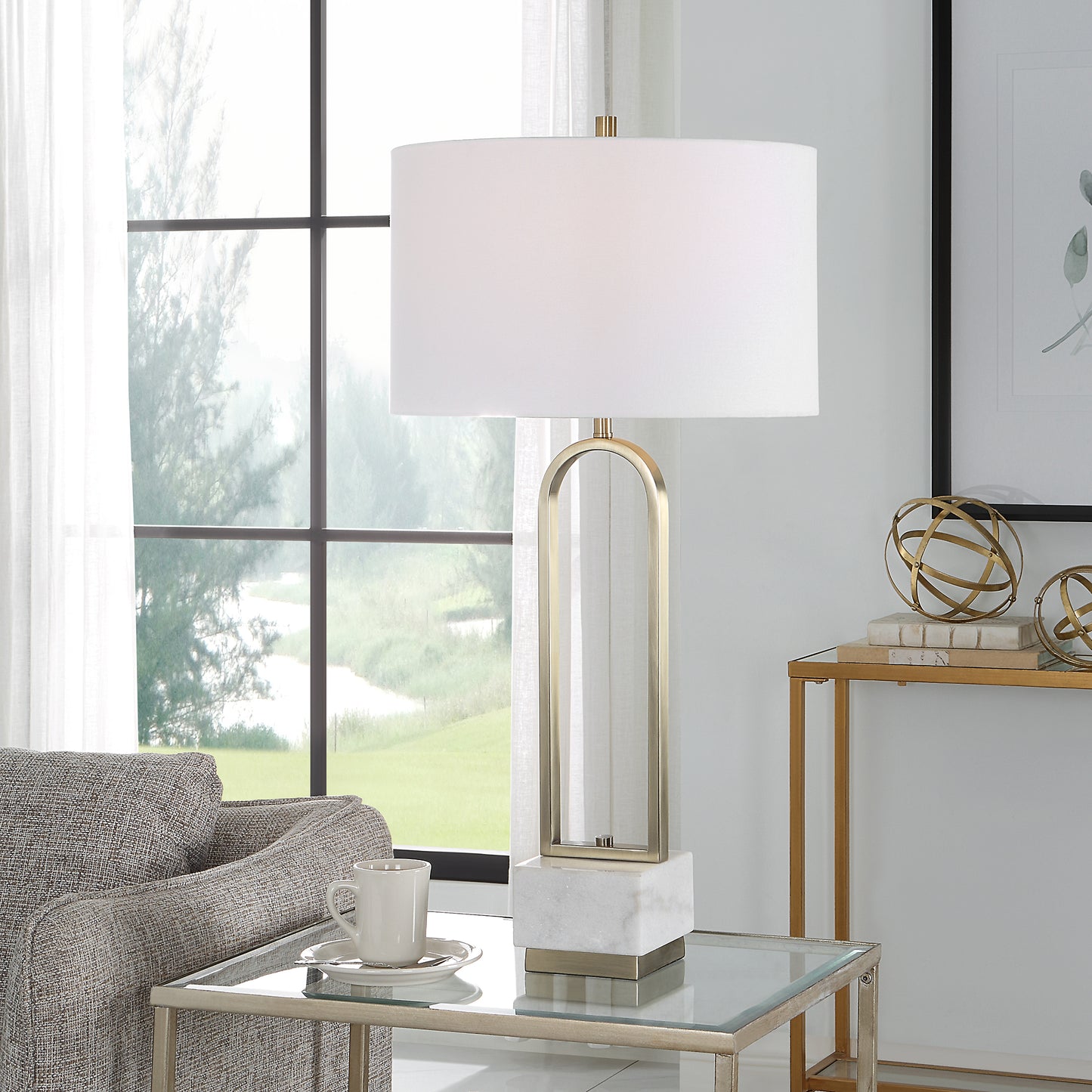 Uttermost 30180-1 Passage Brass Arch Table Lamp