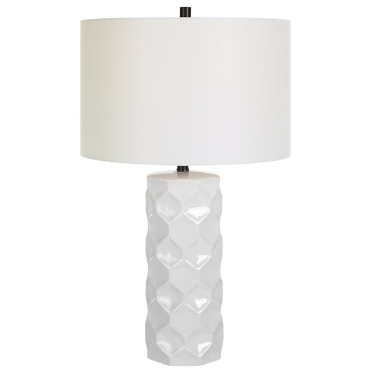Uttermost 30181-1 Honeycomb White Table Lamp