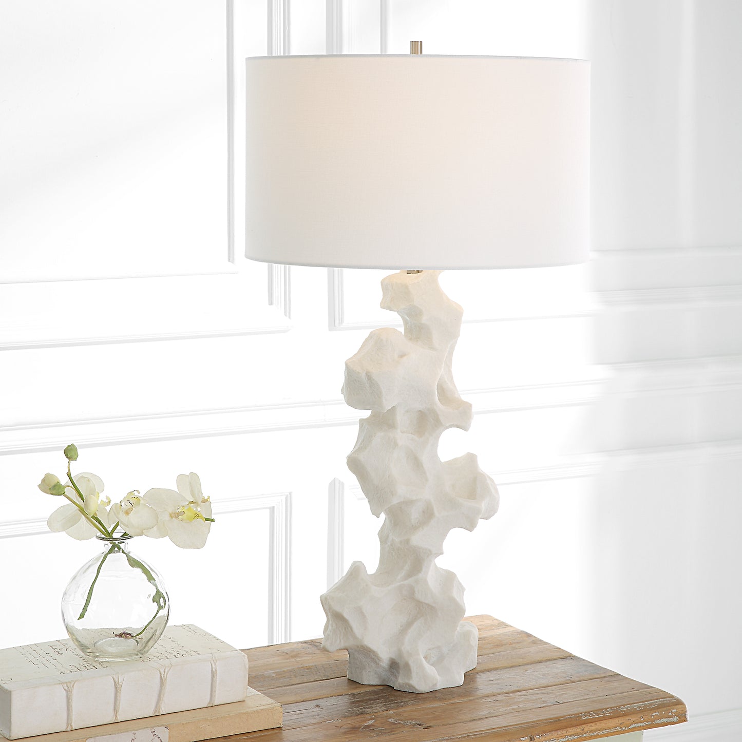 Uttermost 30198 Remnant White Marble Table Lamp