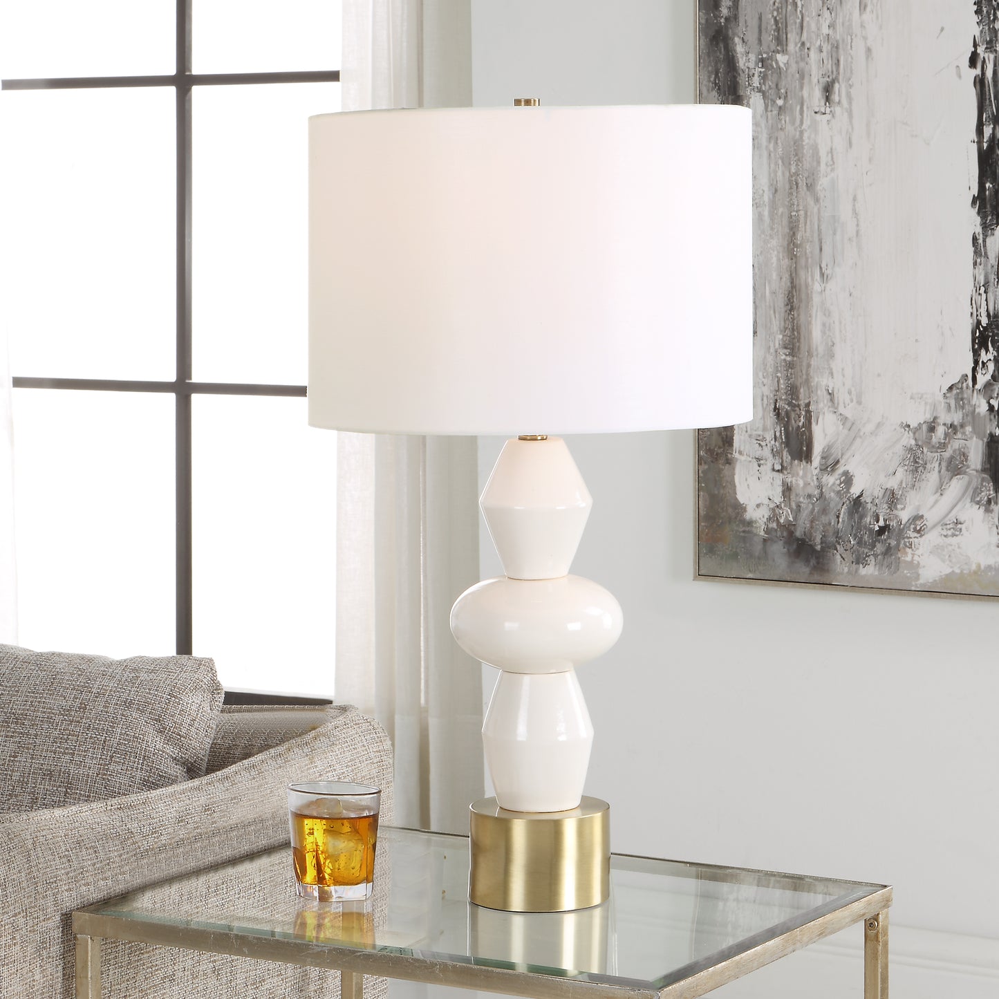 Uttermost 30185-1 Architect White Table Lamp