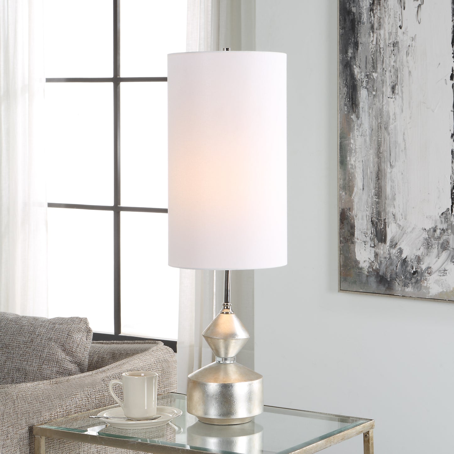 Uttermost 30187-1 Vial Silver Buffet Lamp