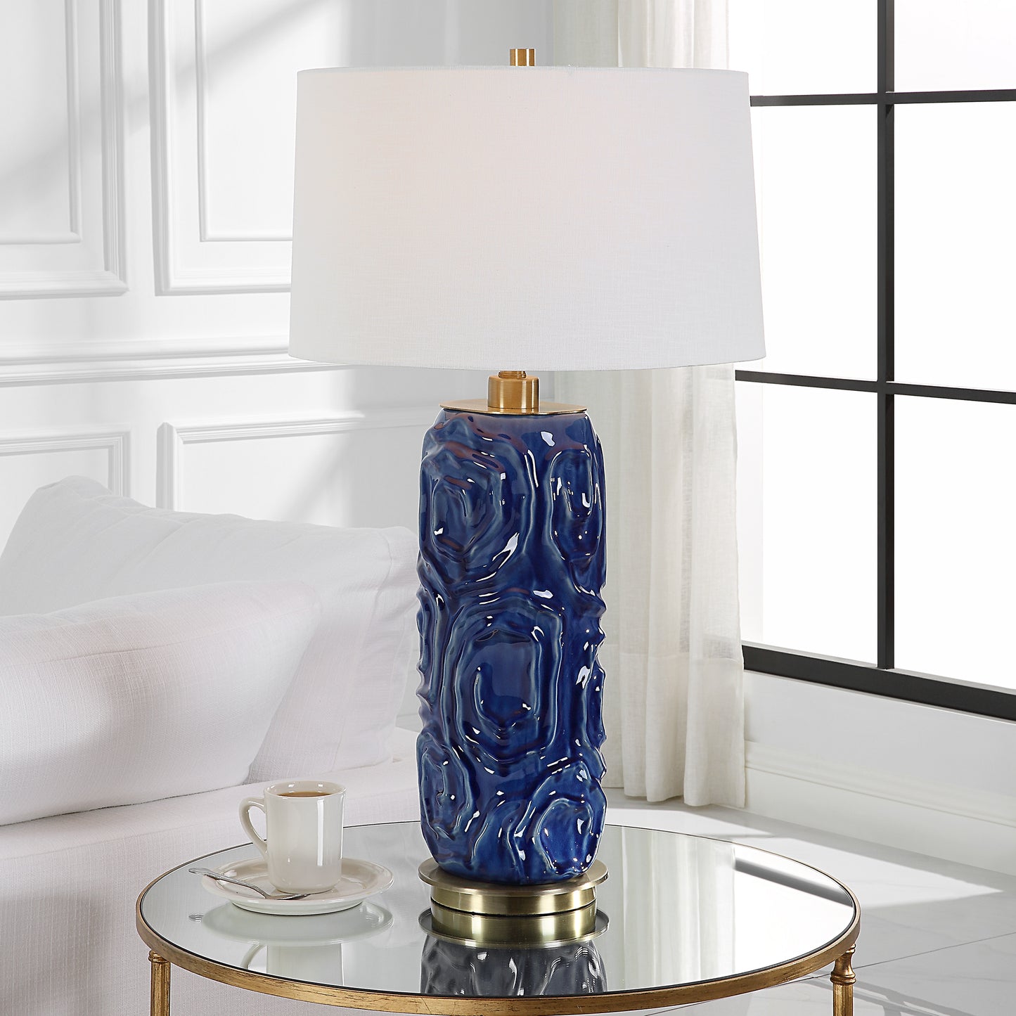 Uttermost 30221-1 Zade Blue Table Lamp