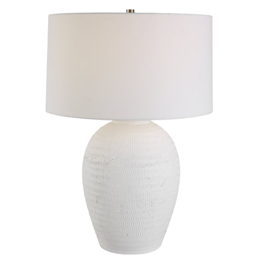 Uttermost 30236-1 Reyna Chalk White Table Lamp
