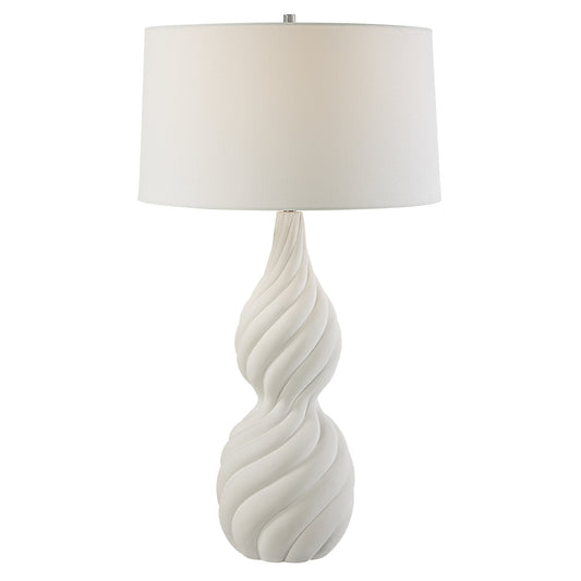 Uttermost 30240 Twisted Swirl White Table Lamp