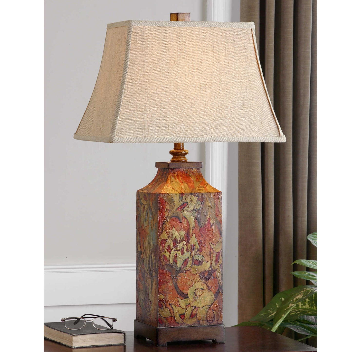 Uttermost 27678 Colorful Flowers Table Lamp