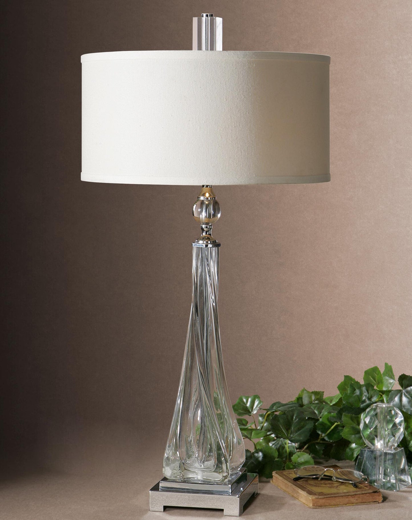 Uttermost 26294-1 Grancona Twisted Glass Table Lamp