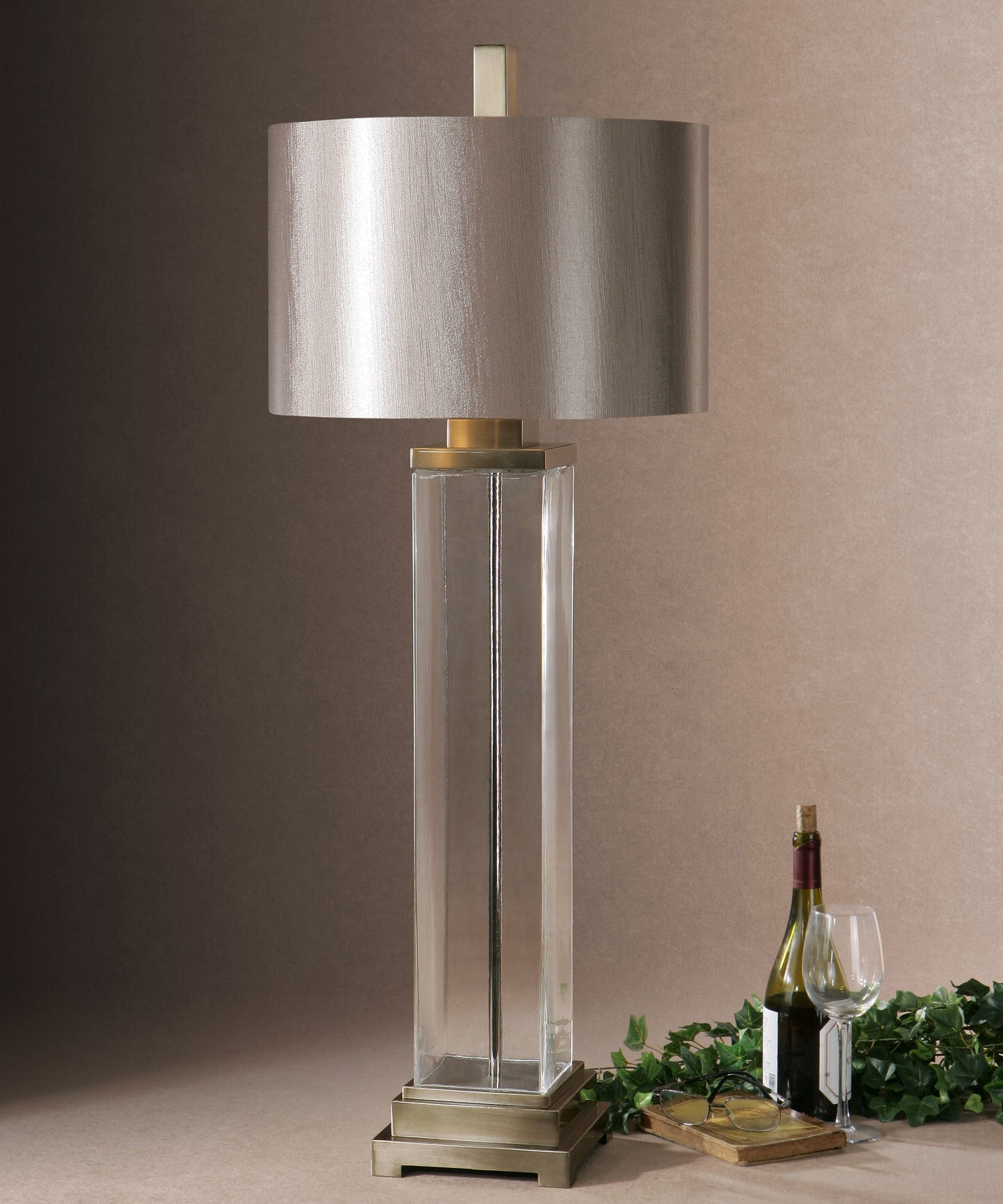 Uttermost 26160-1 Drustan Clear Glass Table Lamp