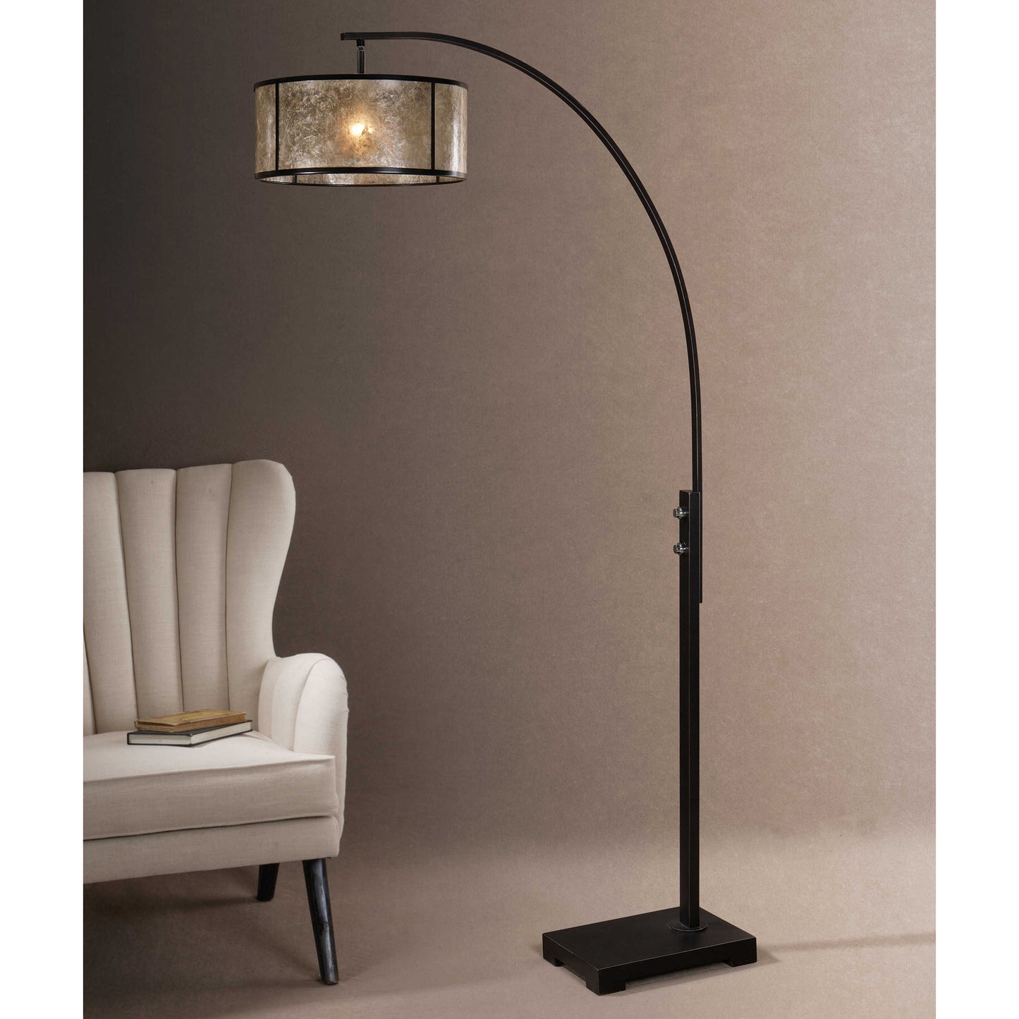 Uttermost 28597-1 Cairano Drum Shade Floor Lamp