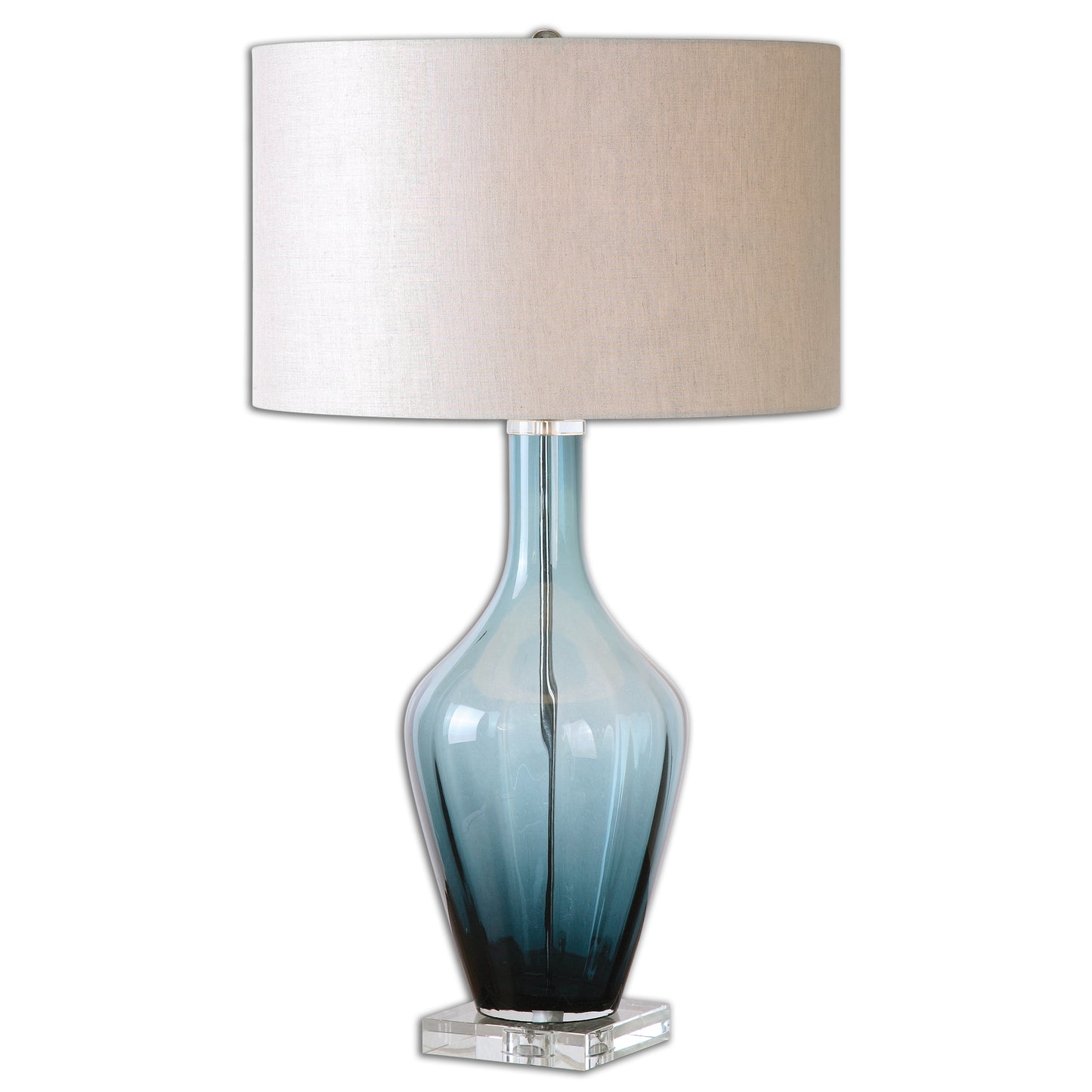 Uttermost 26191-1 Hagano Blue Glass Table Lamp