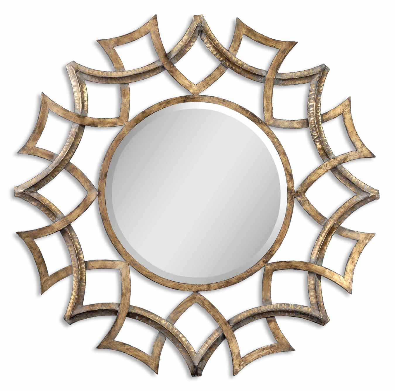 Uttermost 12730 B Demarco Round Antique Gold Mirror