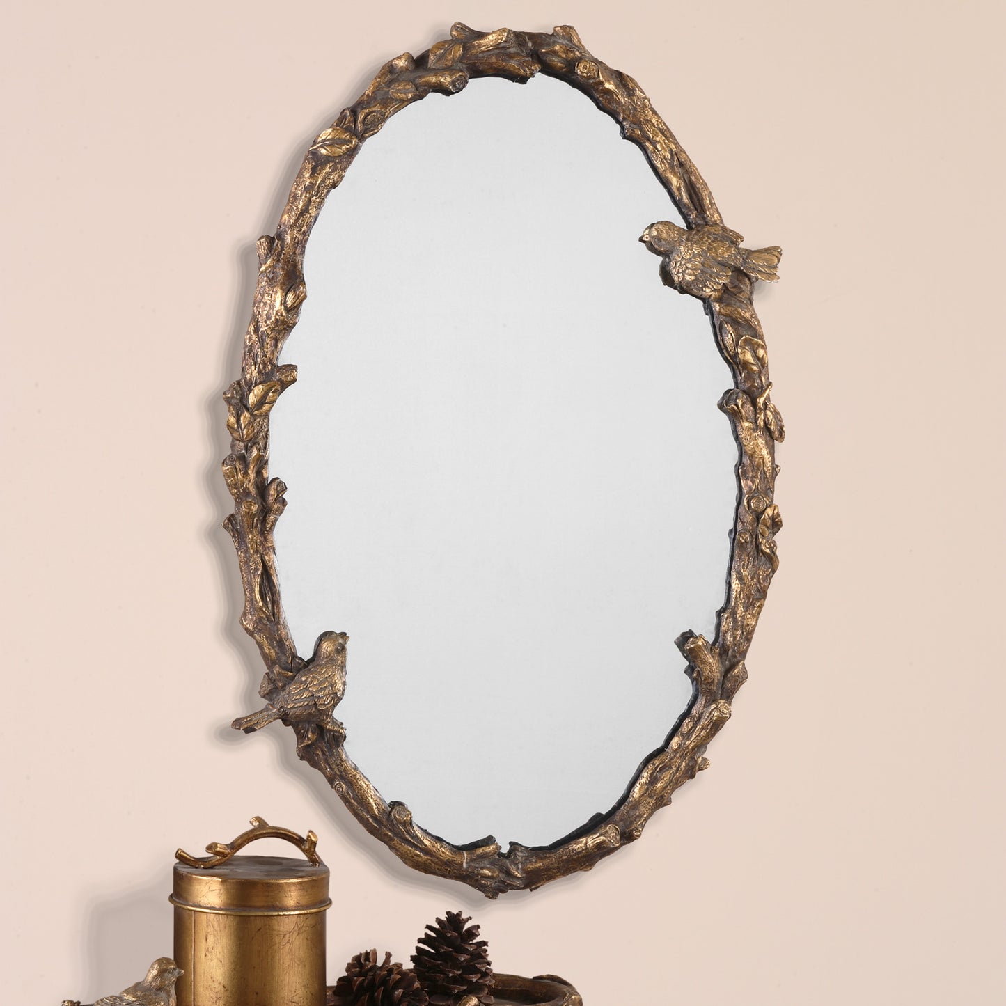 Uttermost 13575 P Paza Oval Vine Gold Mirror