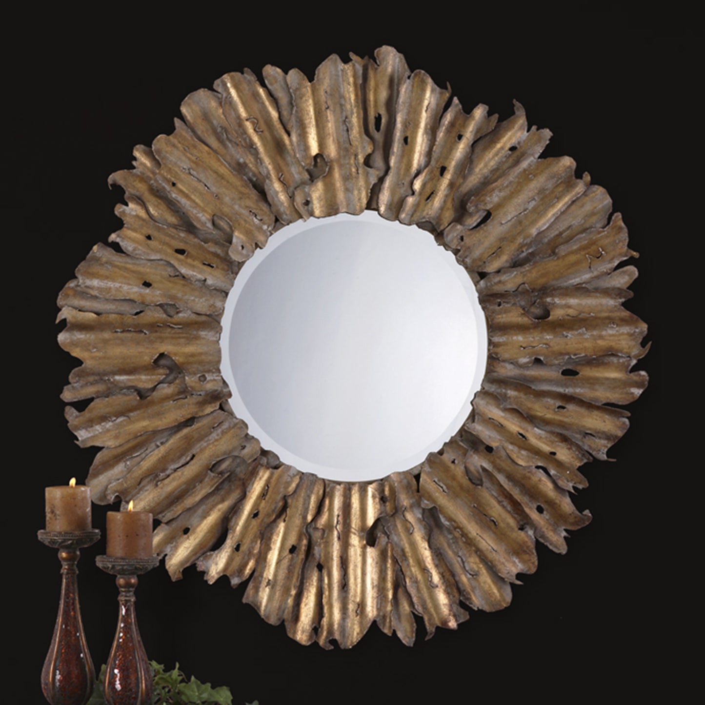 Uttermost 12742 B Hemani Antique Gold Mirror