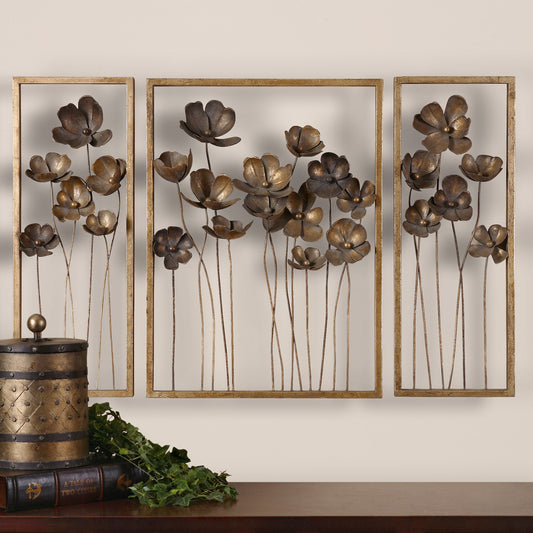 Uttermost 12785 Metal Tulips Wall Art Set/3