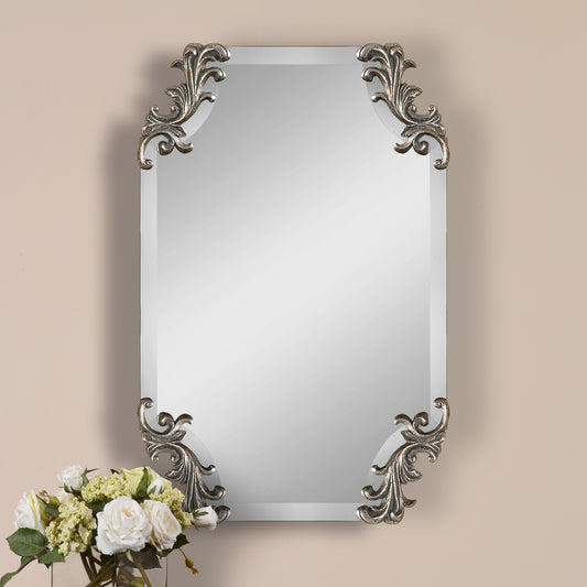Uttermost 08087 Andretta Baroque Silver Mirror