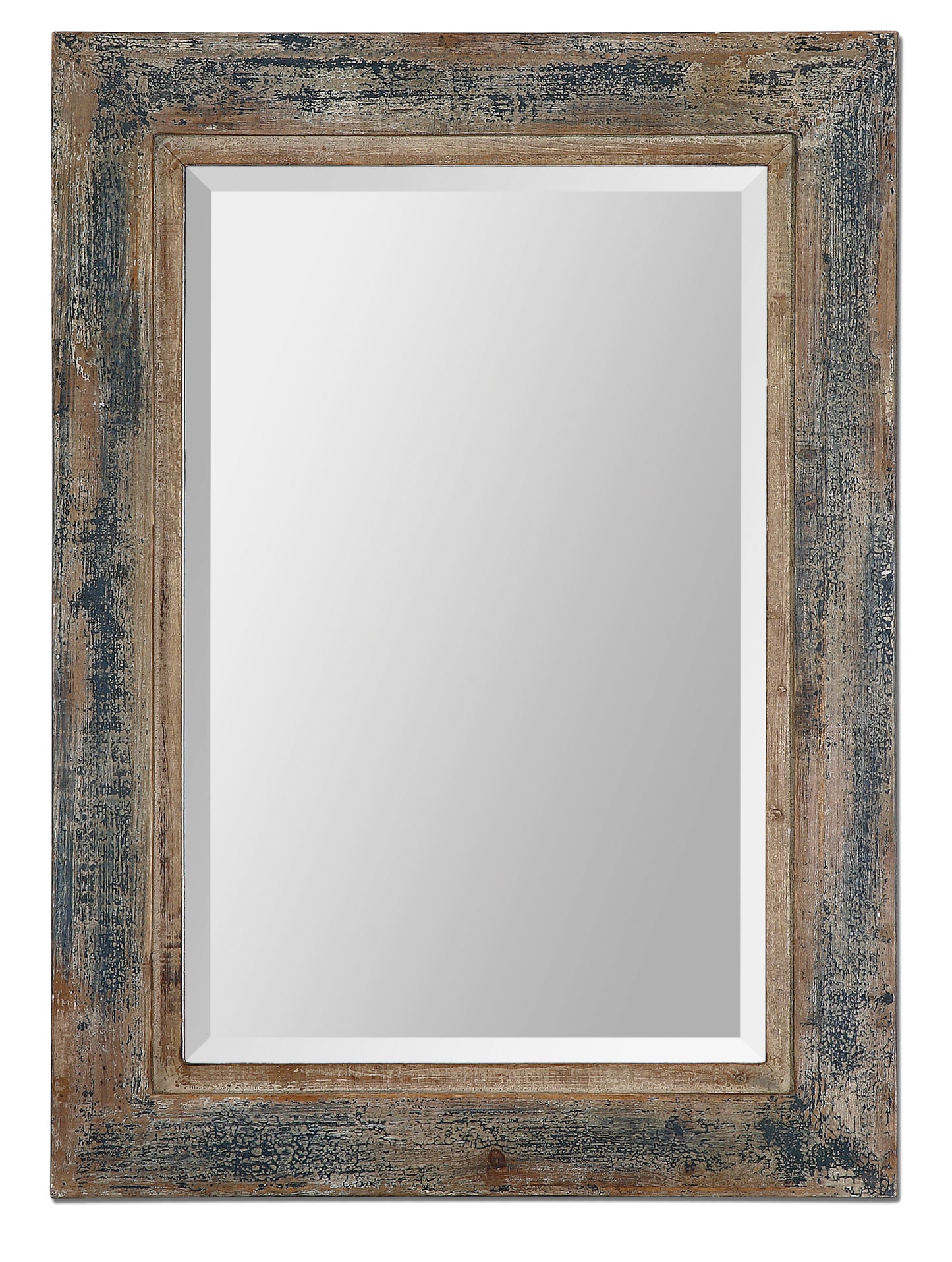 Uttermost 13829 Bozeman Distressed Blue Mirror
