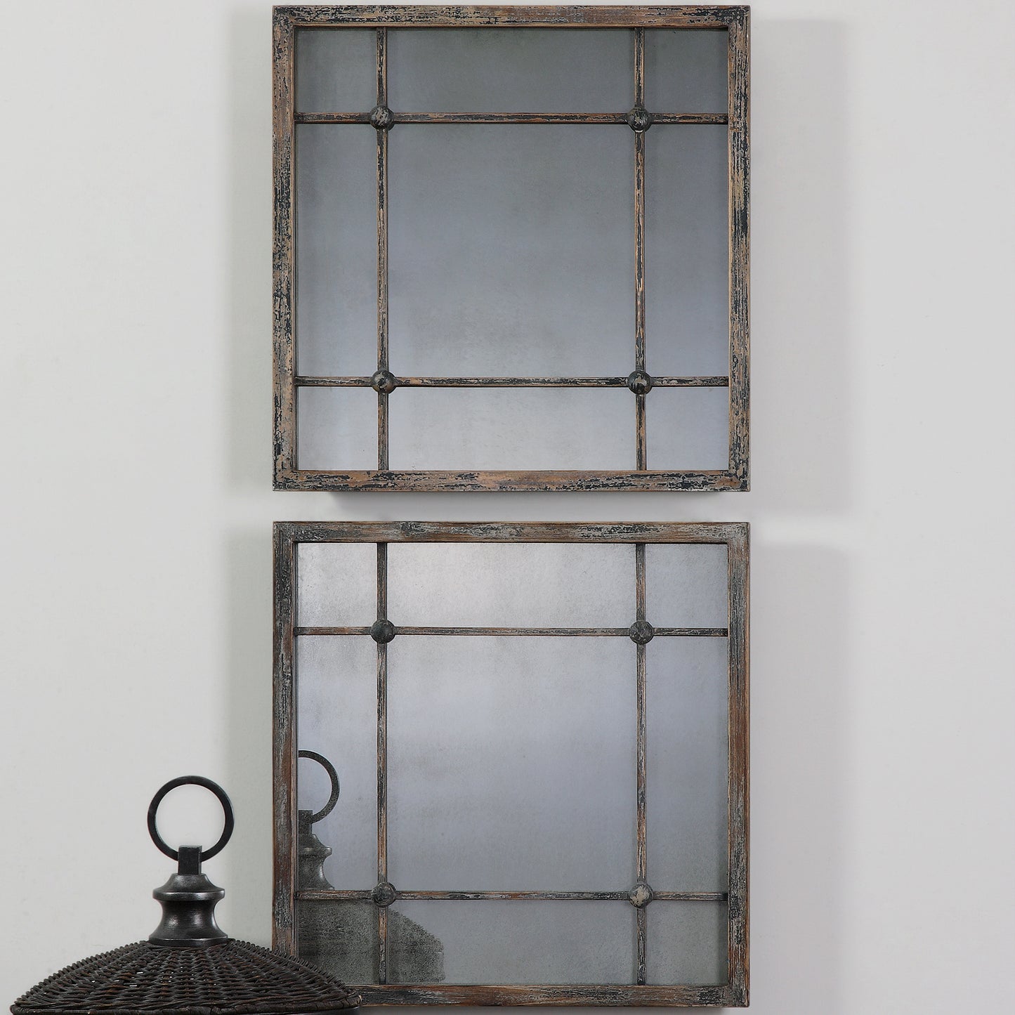 Uttermost 13845 Saragano Square Mirrors Set/2