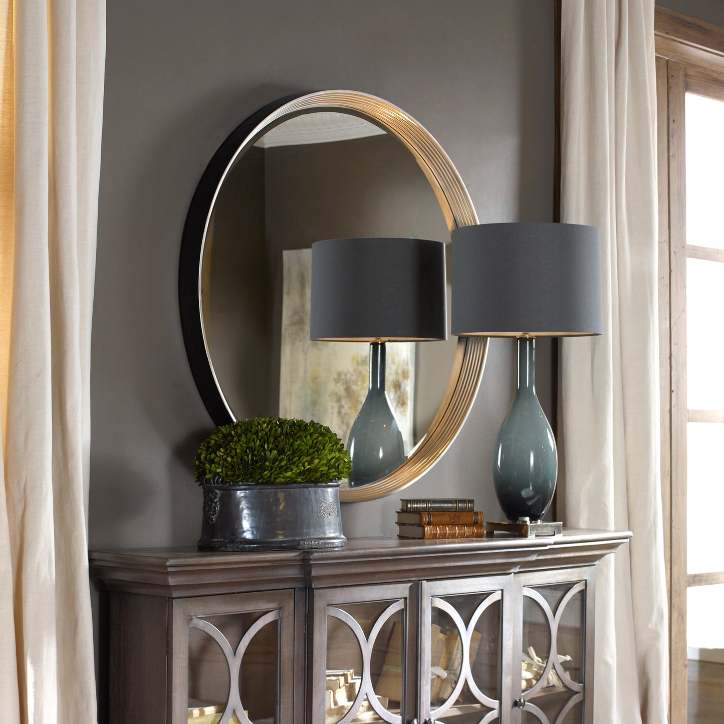 Uttermost 14547 Serenza Round Silver Mirror