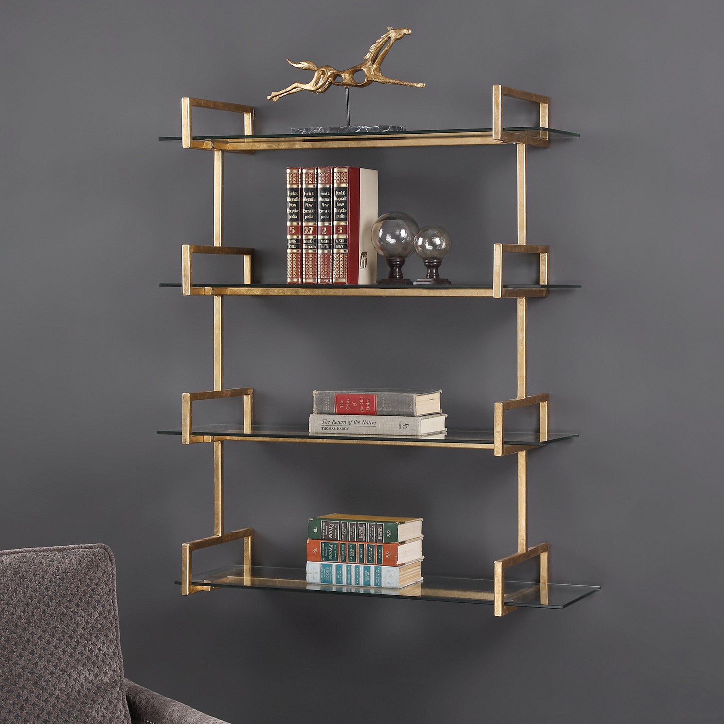 Uttermost 04038 Auley Gold Wall Shelf