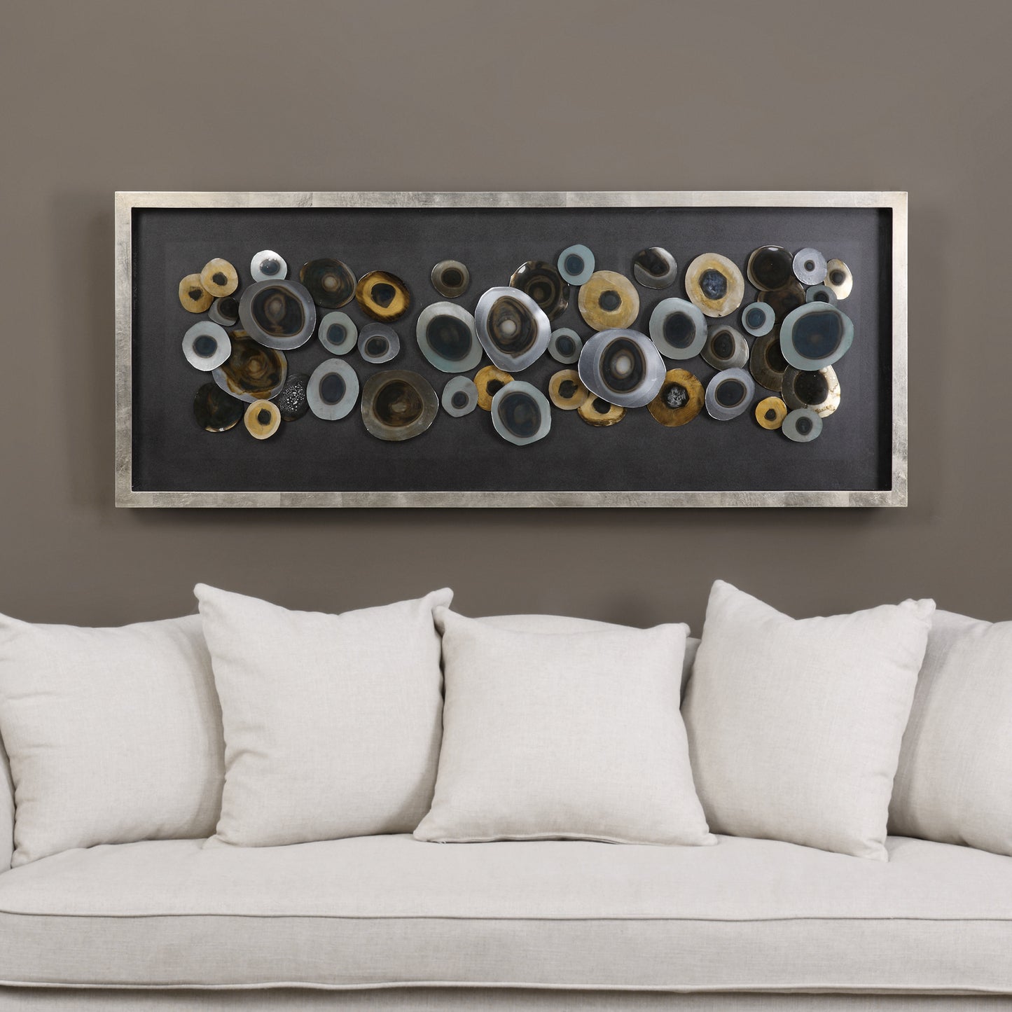 Uttermost 04058 Discs Silver Shadow Box