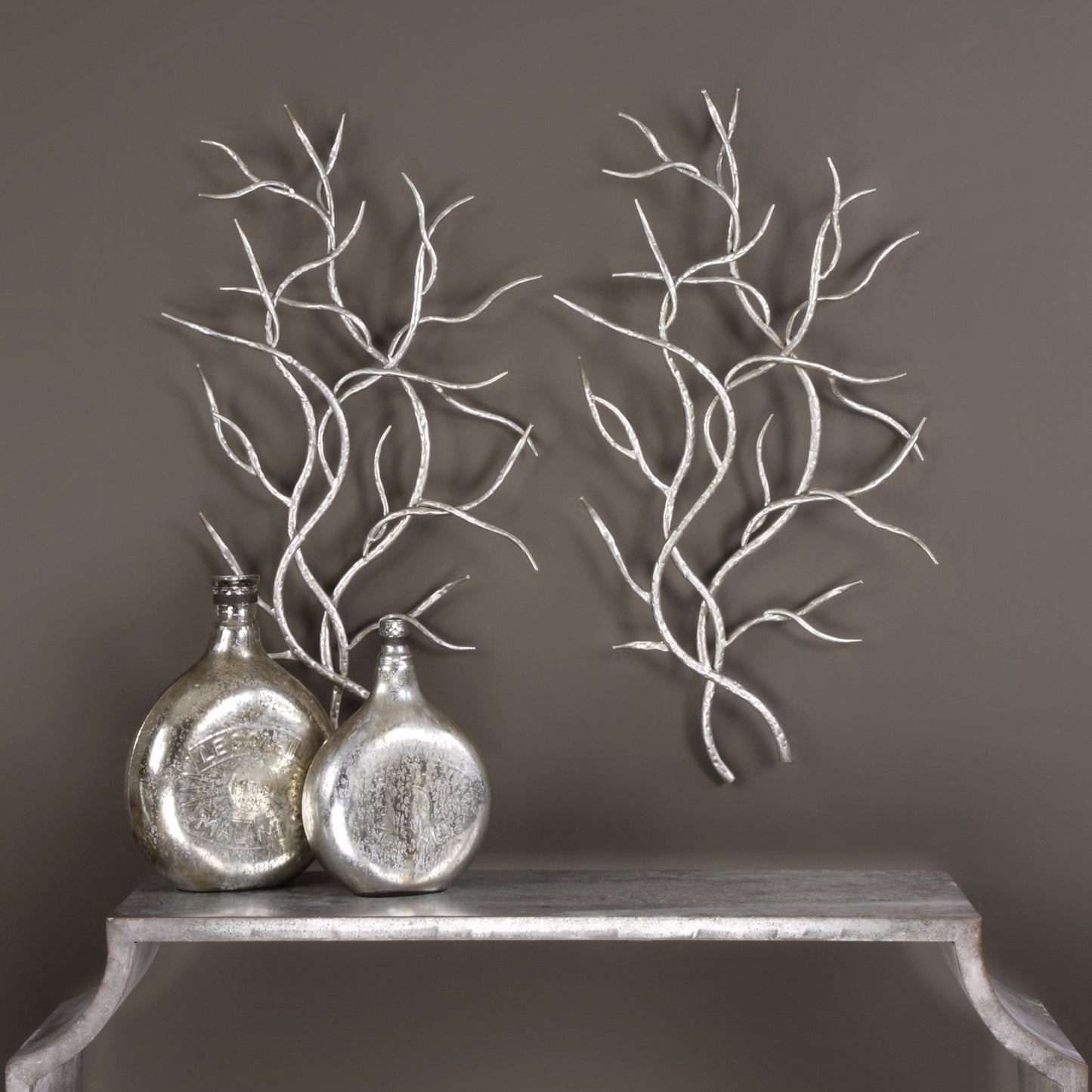 Uttermost 04053 Silver Branches Wall Art S/2