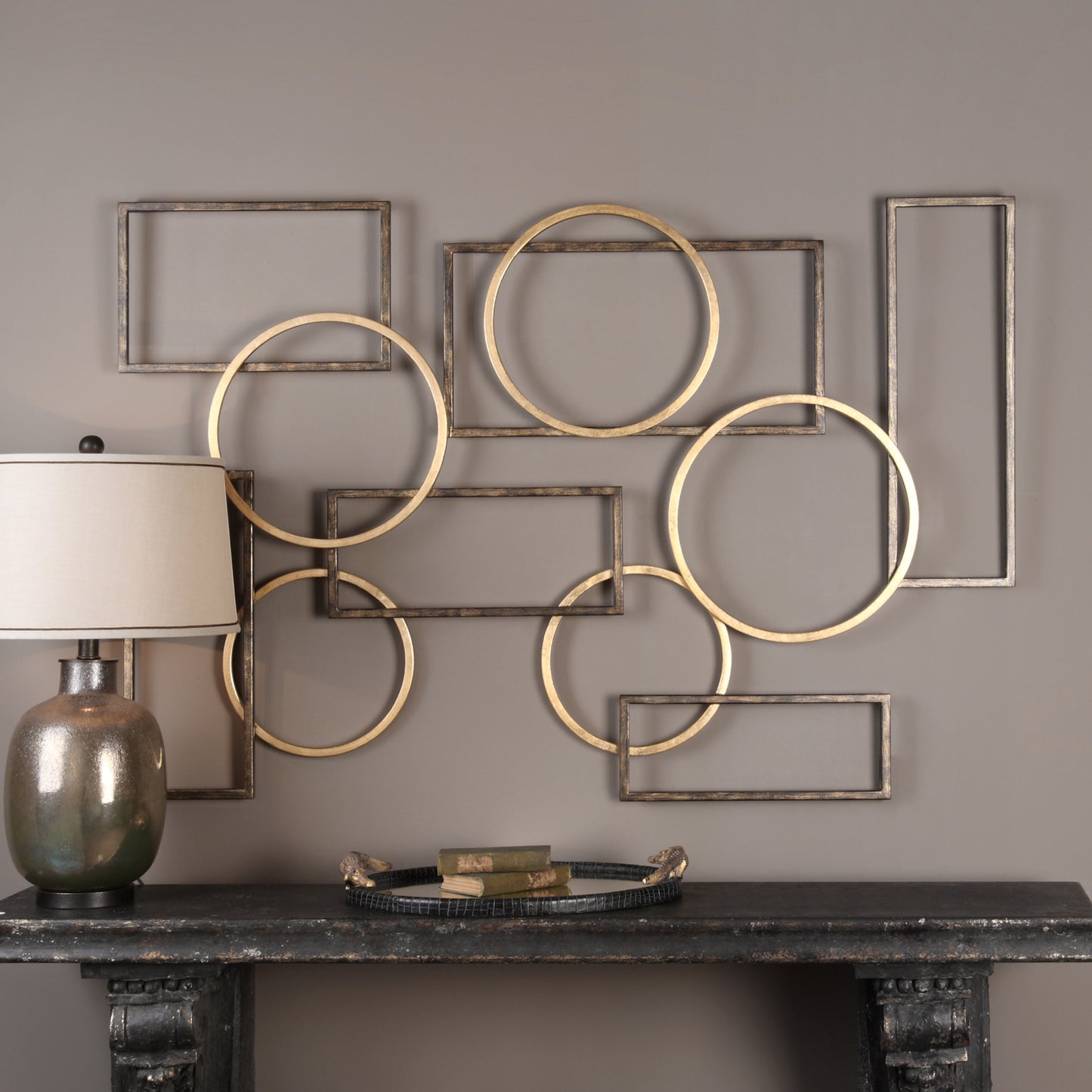 Uttermost 04062 Elias Bronze And Gold Wall Art