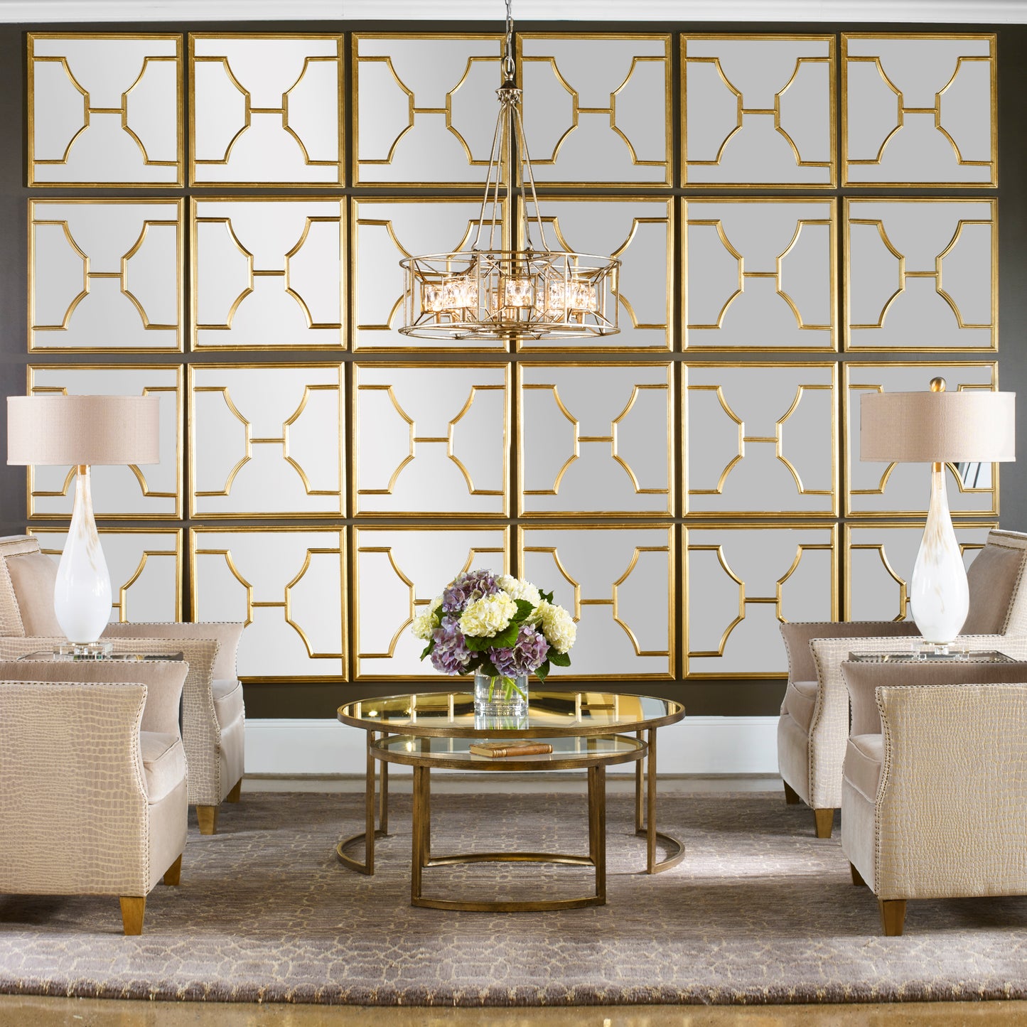 Uttermost 09268 Misa Gold Square Mirrors S/2
