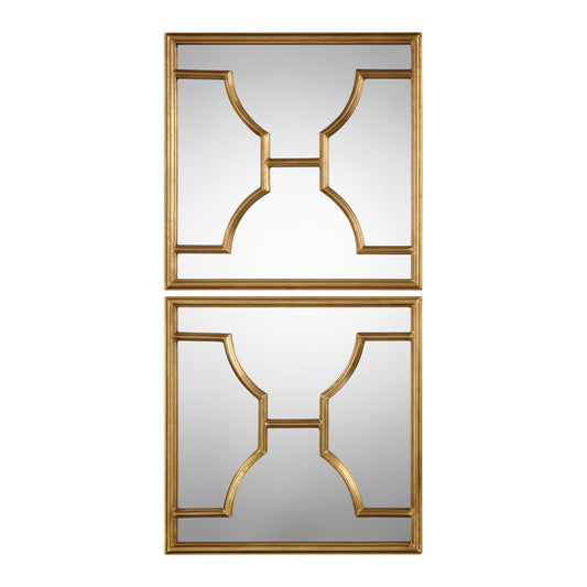 Uttermost 09268 Misa Gold Square Mirrors S/2