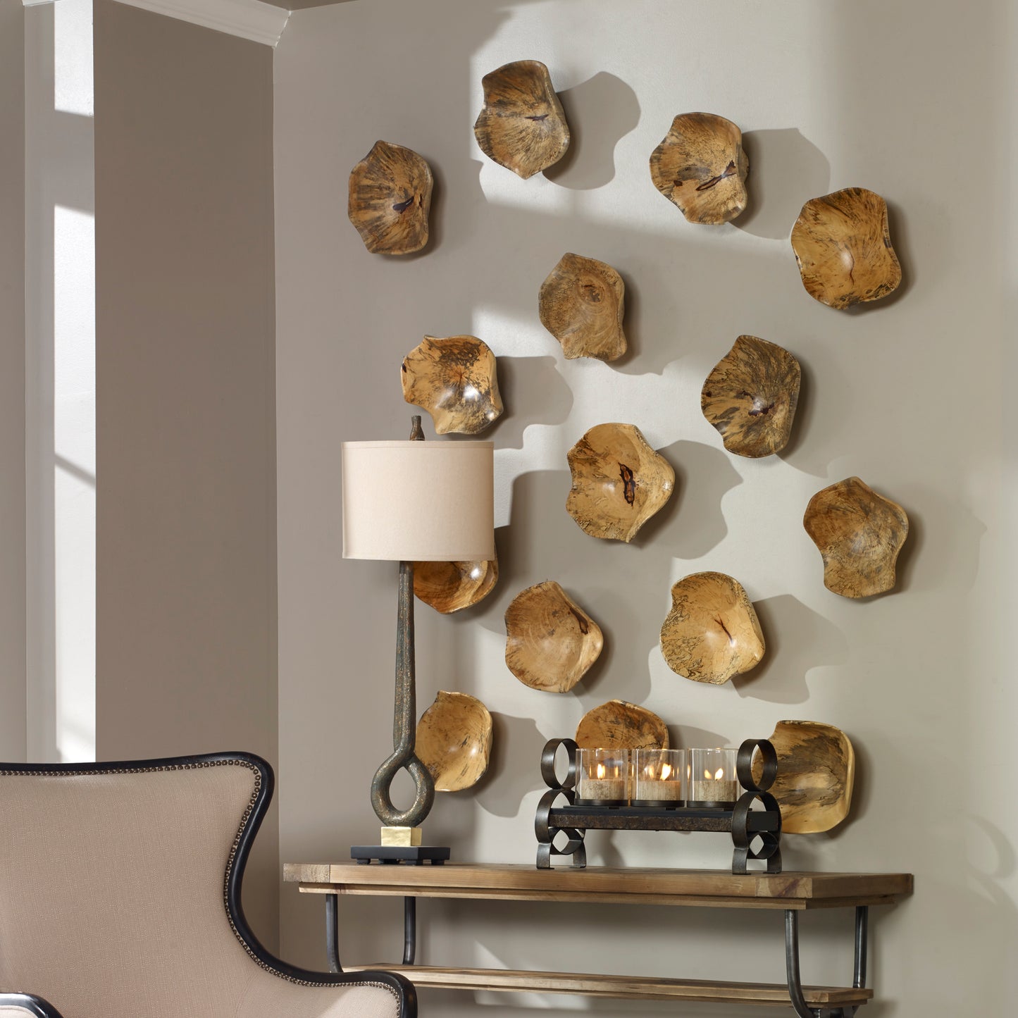Uttermost 04107 Tamarine Wood Wall Art S/3