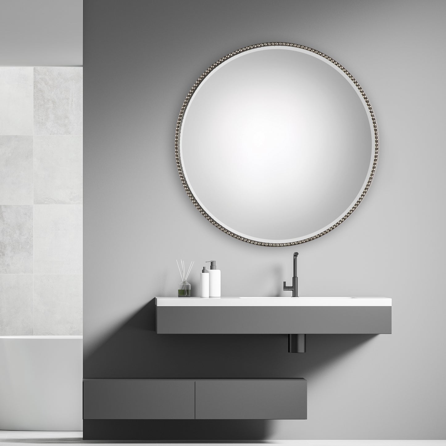 Uttermost 09252 Stefania Beaded Round Mirror