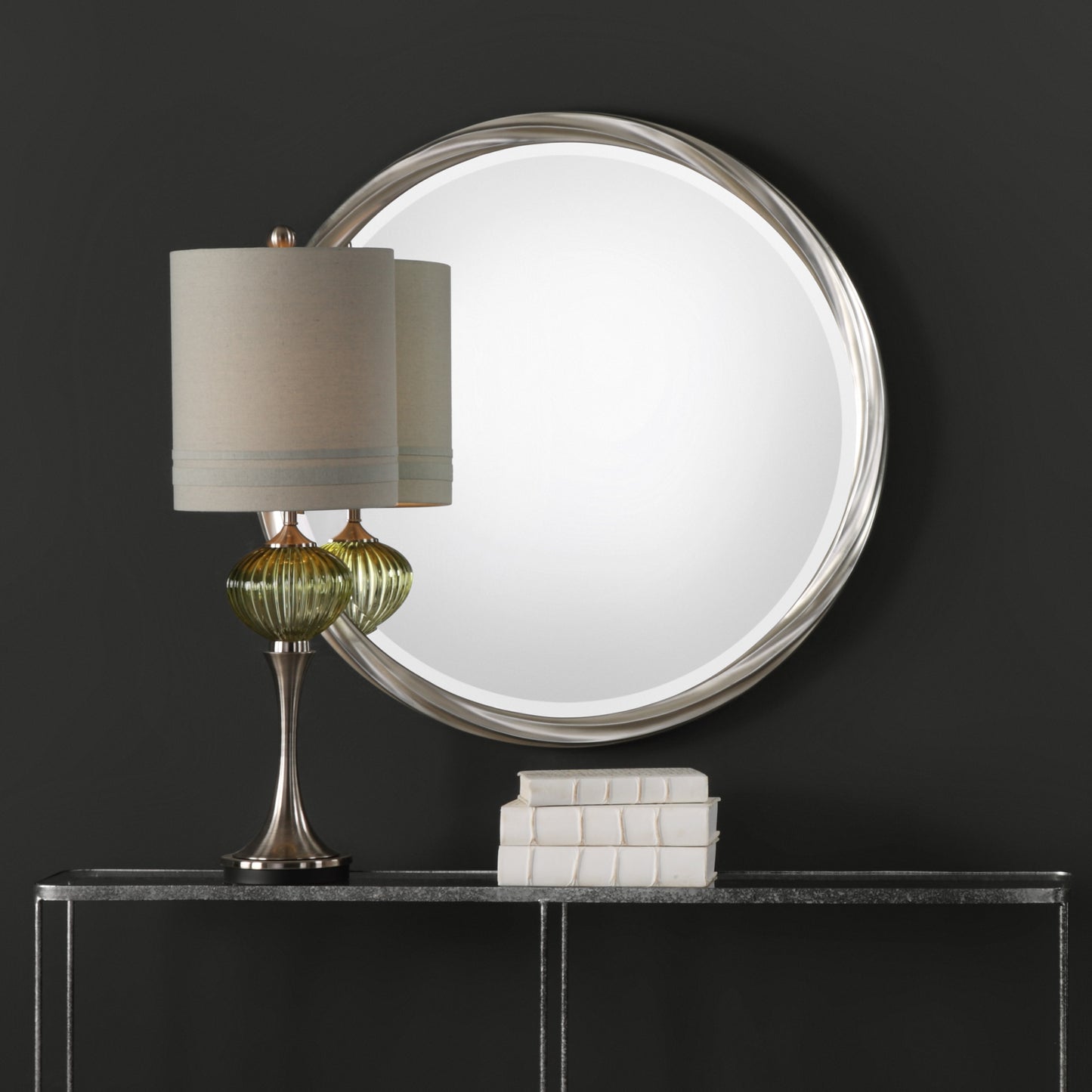 Uttermost 09278 Orion Silver Round Mirror