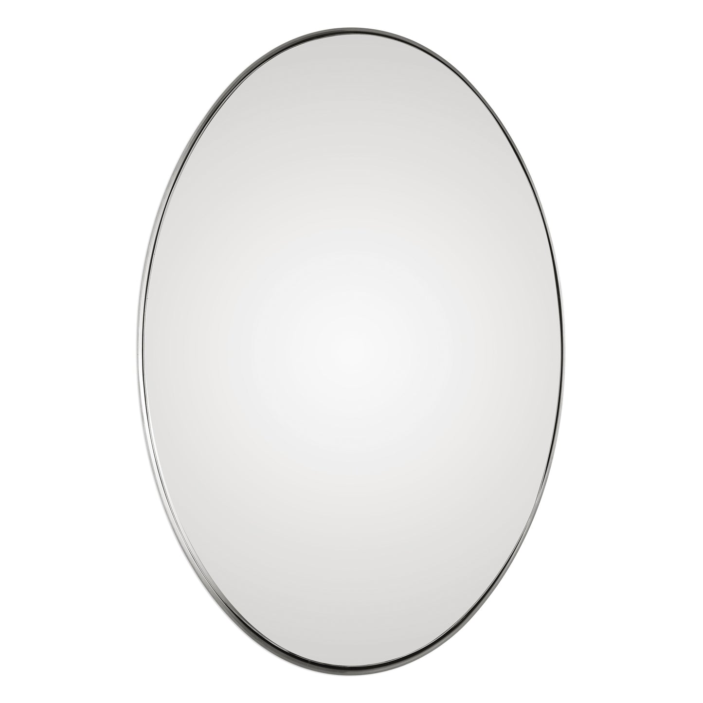 Uttermost 09354 Pursley Brushed Nickel Oval Mirror