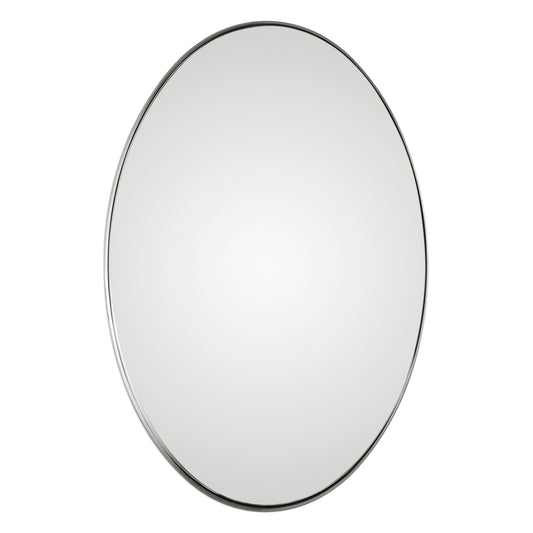 Uttermost 09354 Pursley Brushed Nickel Oval Mirror