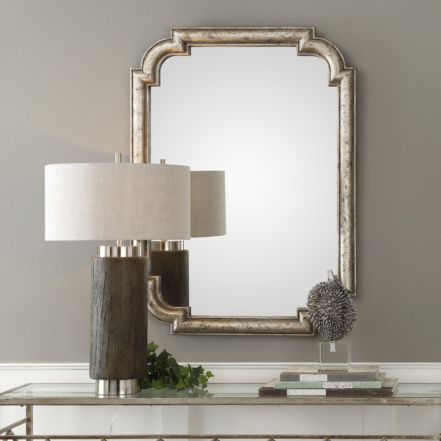 Uttermost 09385 Calanna Antique Silver Mirror