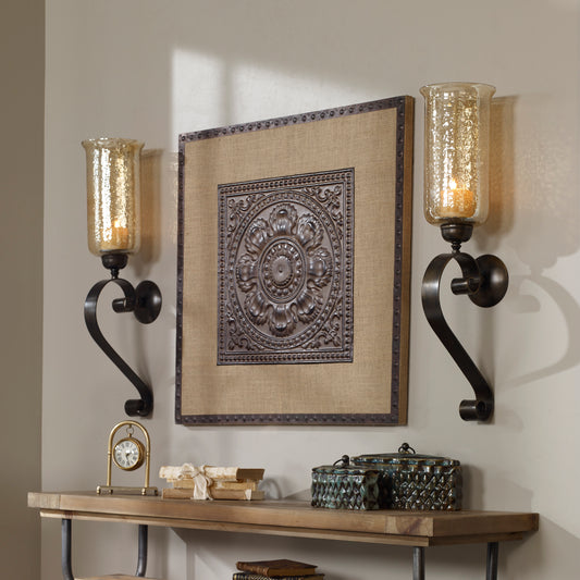 Uttermost 19150 Joselyn Bronze Candle Wall Sconce