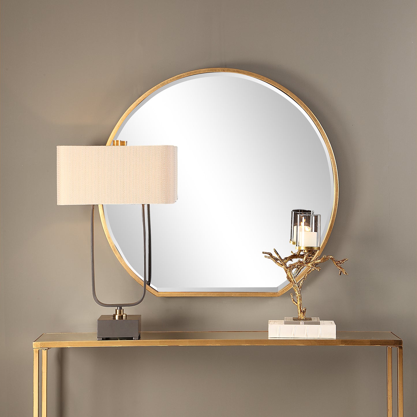 Uttermost 09446 Cabell Gold Mirror