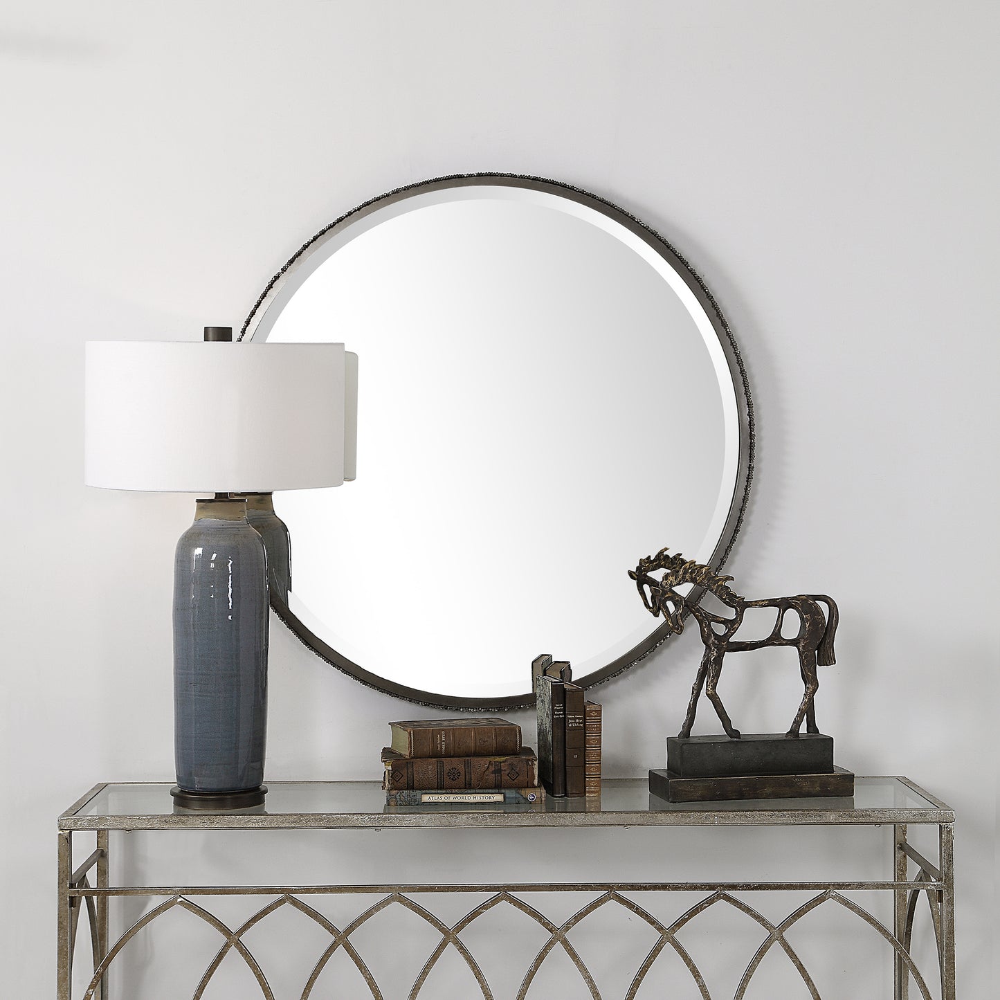Uttermost 09496 Ada Round Steel Mirror