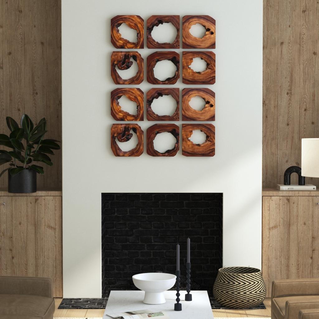 Uttermost 04207 Adlai Wood Wall Art S/6