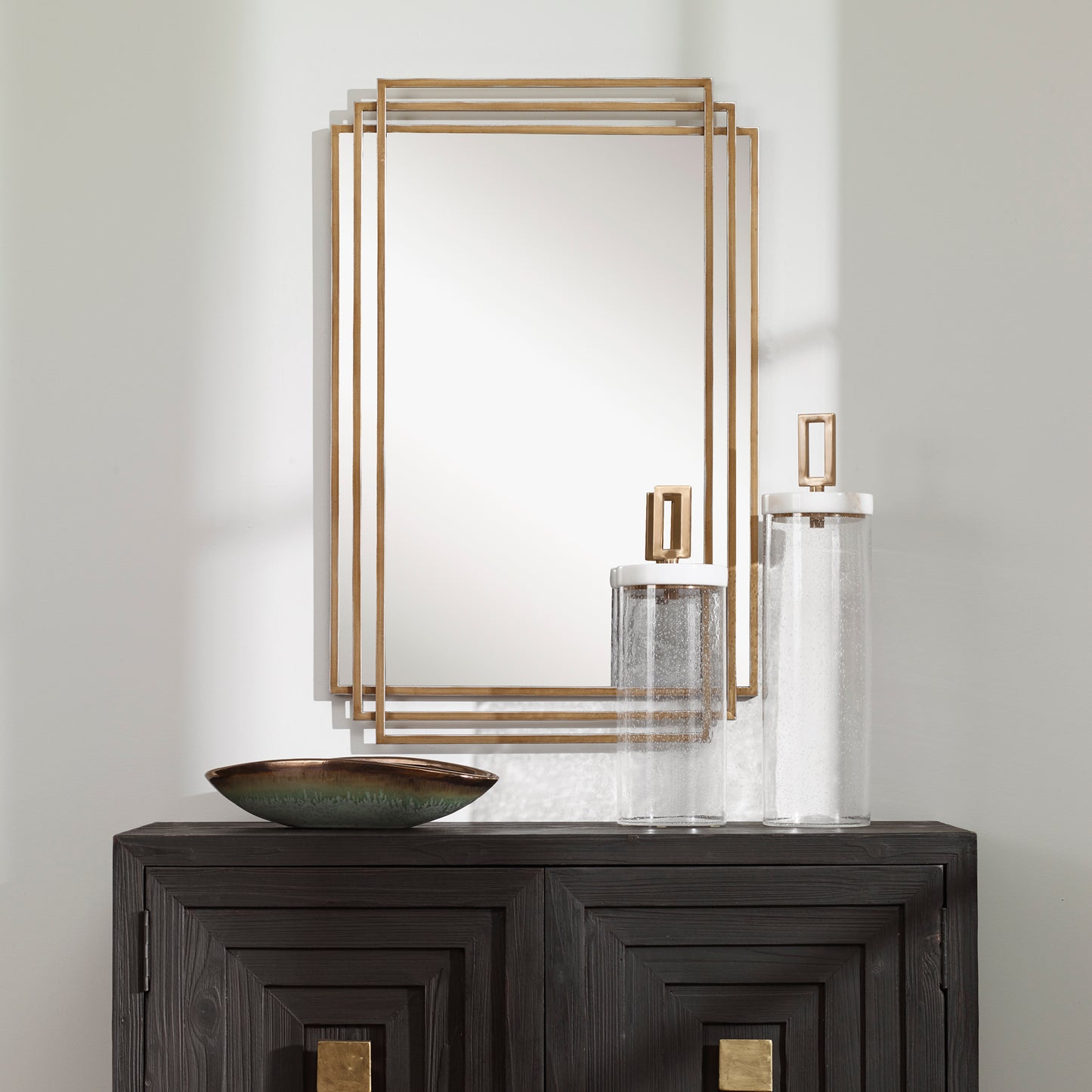 Uttermost 09688 Amherst Brushed Gold Mirror