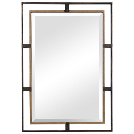 Uttermost 09711 Carrizo Gold & Bronze Rectangle Mirror