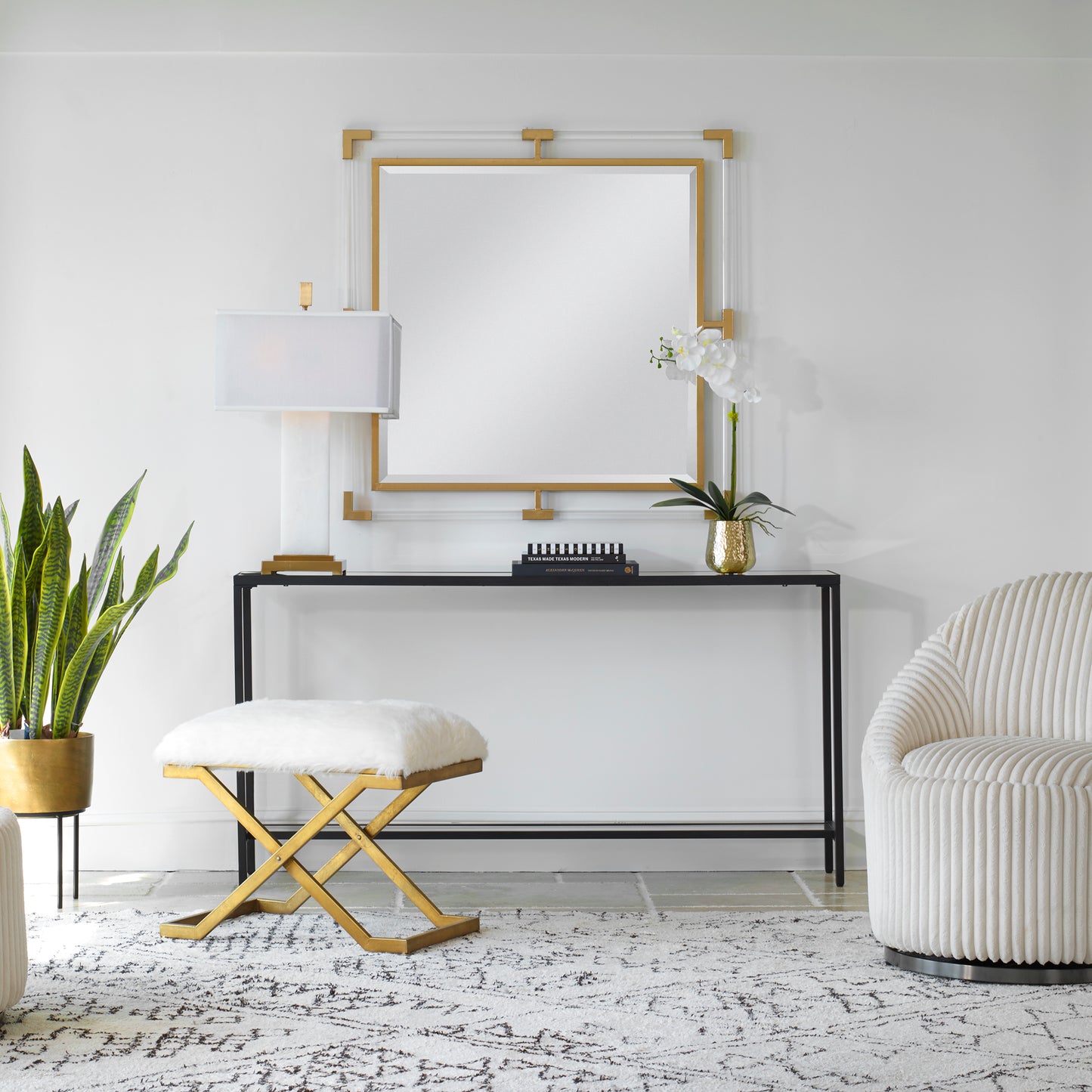 Uttermost 09714 Balkan Golden Square Mirror