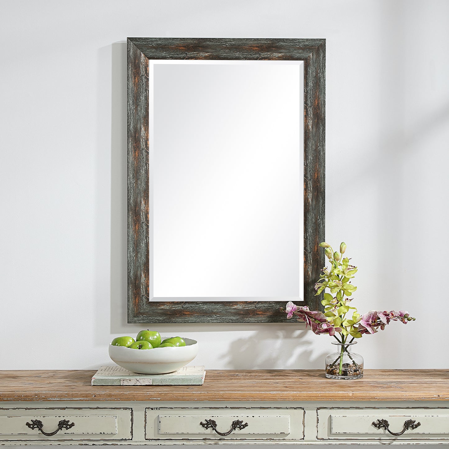 Uttermost 09724 Owenby Rustic Silver & Bronze Mirror