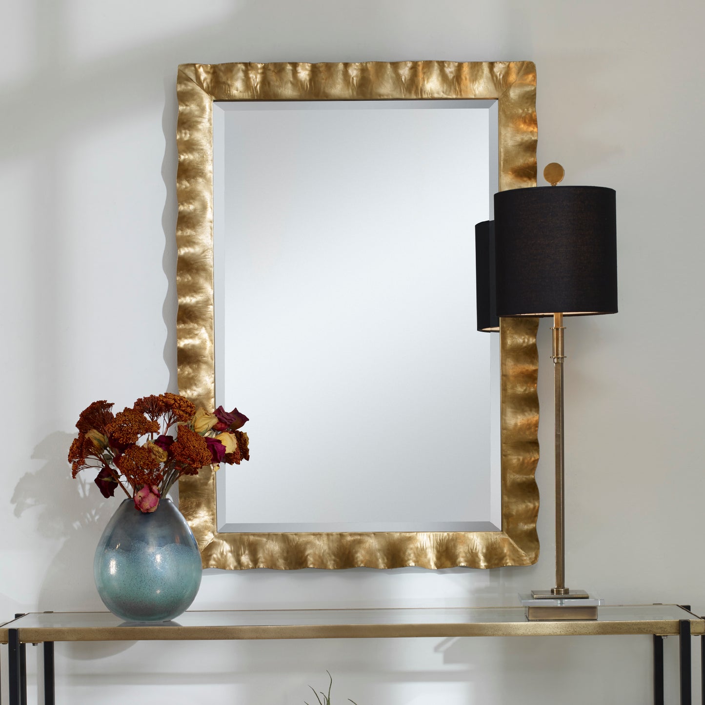 Uttermost 09742 Haya Scalloped Gold Mirror