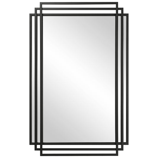 Uttermost 09768 Amherst Black Iron Mirror