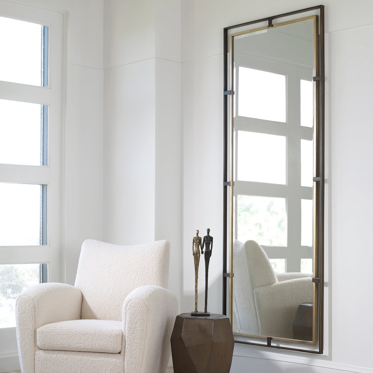 Uttermost 09776 Carrizo Tall Bronze & Gold Mirror