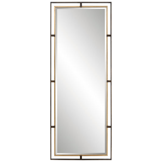 Uttermost 09776 Carrizo Tall Bronze & Gold Mirror