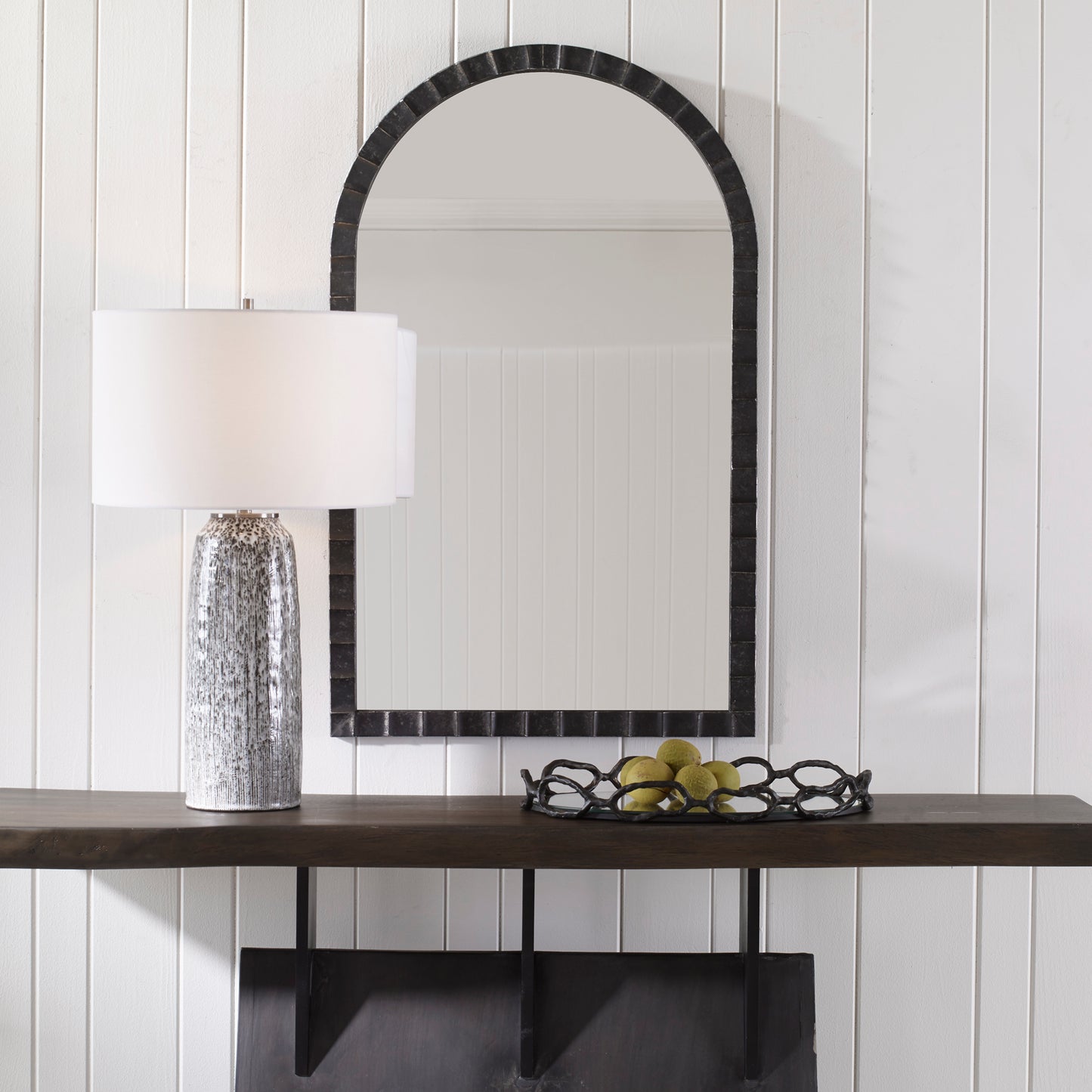 Uttermost 09784 Dandridge Black Arch Mirror