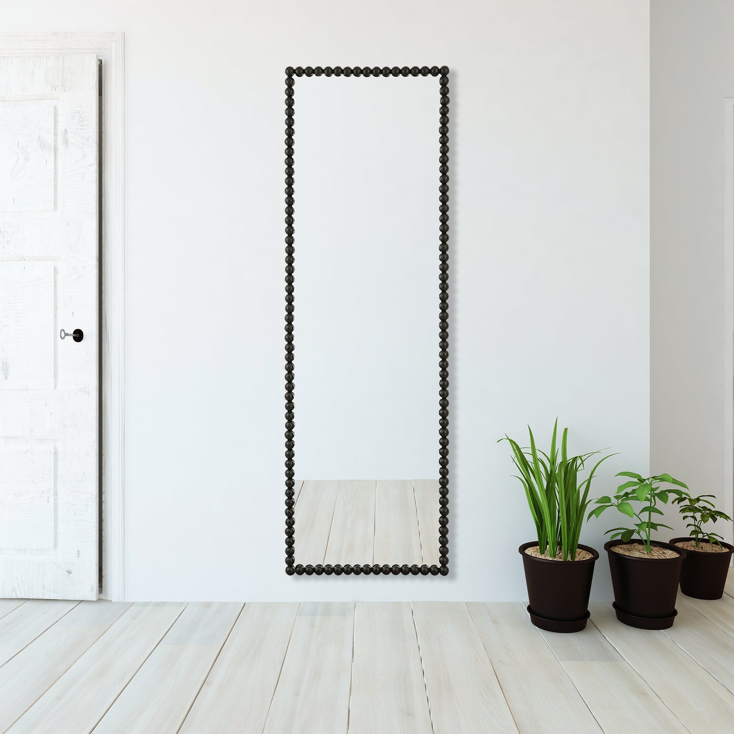 Uttermost 09791 Serna Black Tall Mirror