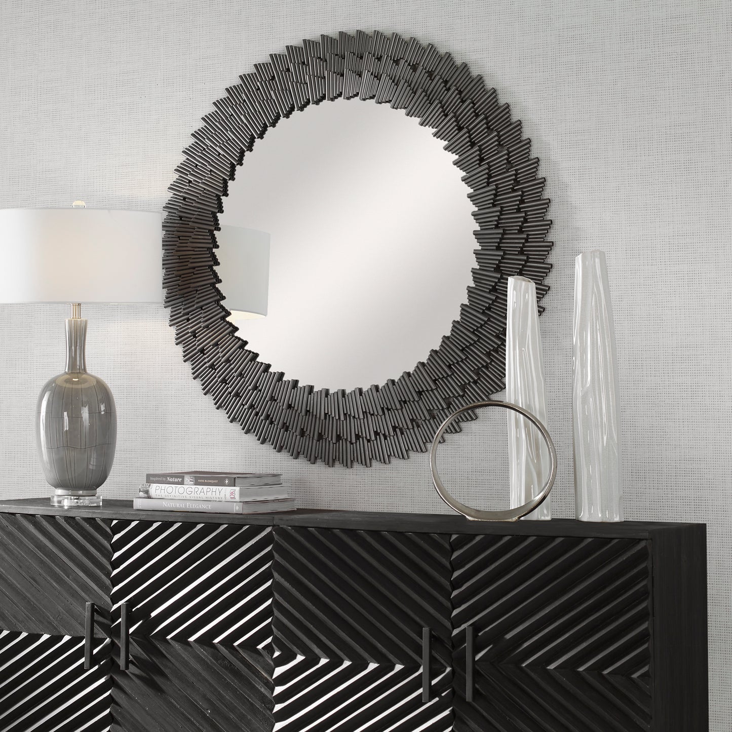 Uttermost 09848 Illusion Modern Round Mirror